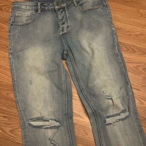 Ksubi Men's Relaxed Distressed Denim Jeans